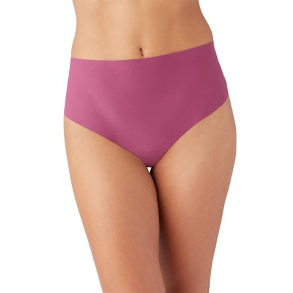 B.tempt'd by Wacoal B.bare Hi Waist Thong 979267 Raspberry Coulis Size XL